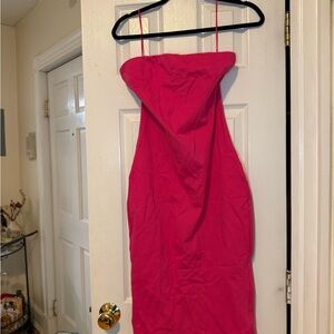 Superdown Fuchsia Strapless Dress